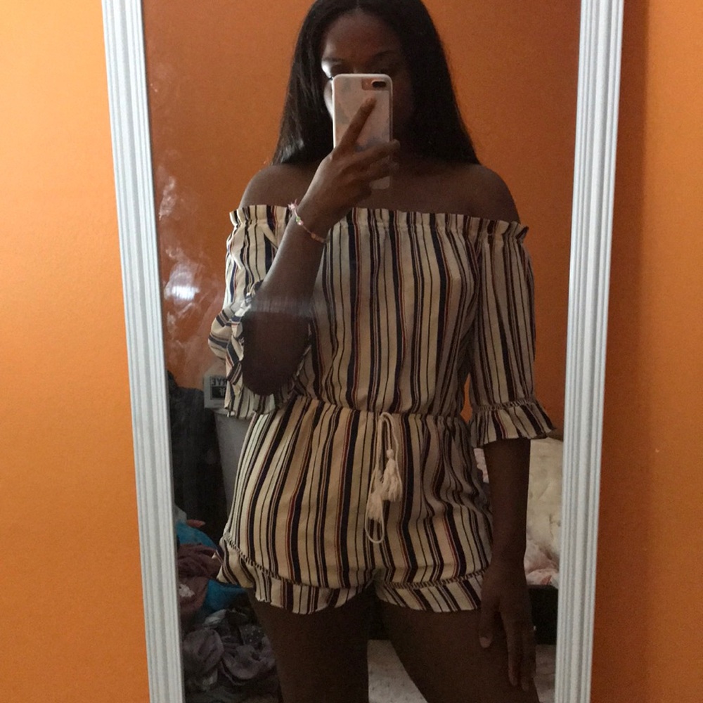 Striped romper